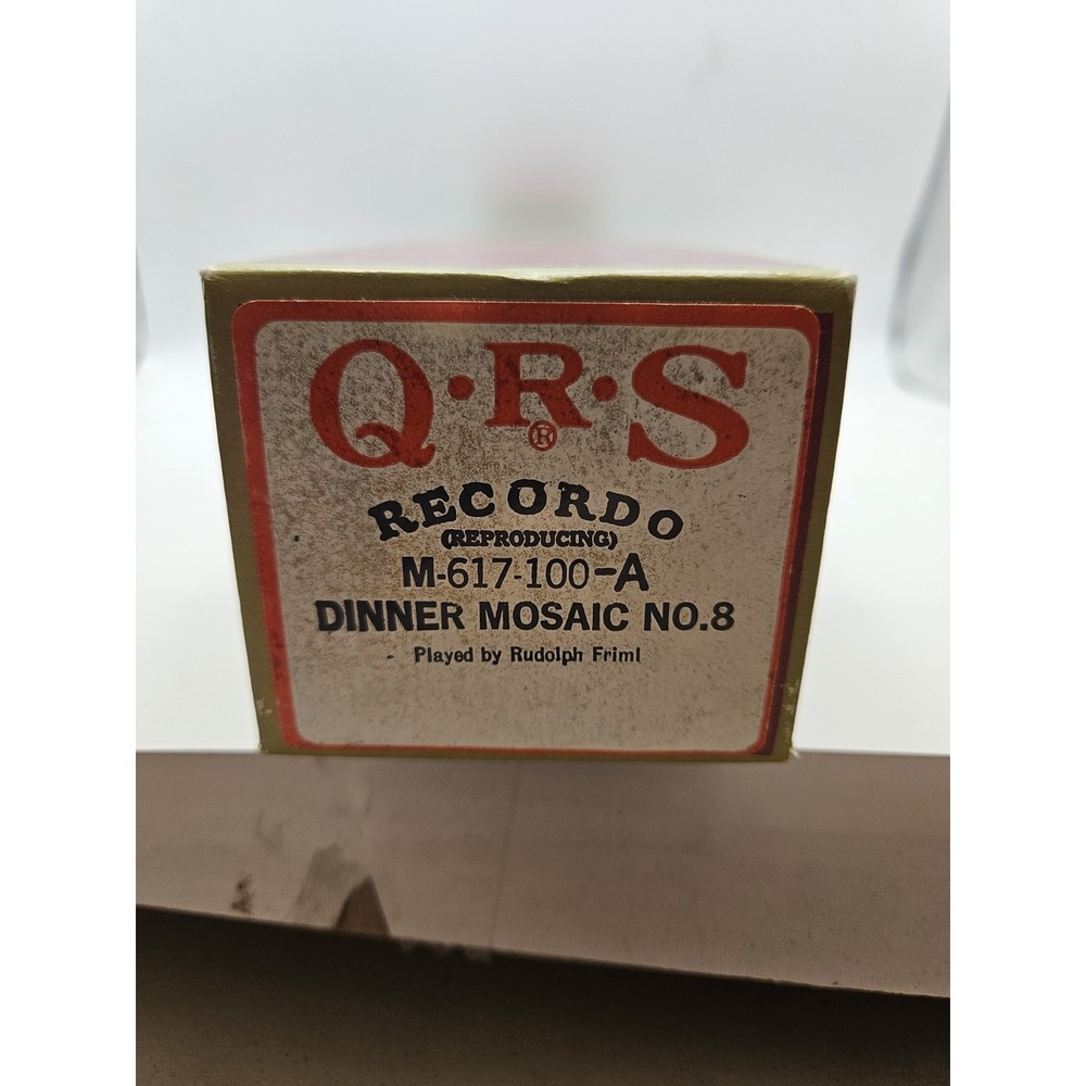 QRS Recordo DINNER MOSAIC NO. 8 Friml M617-100-A Player Piano Roll 4 Song
